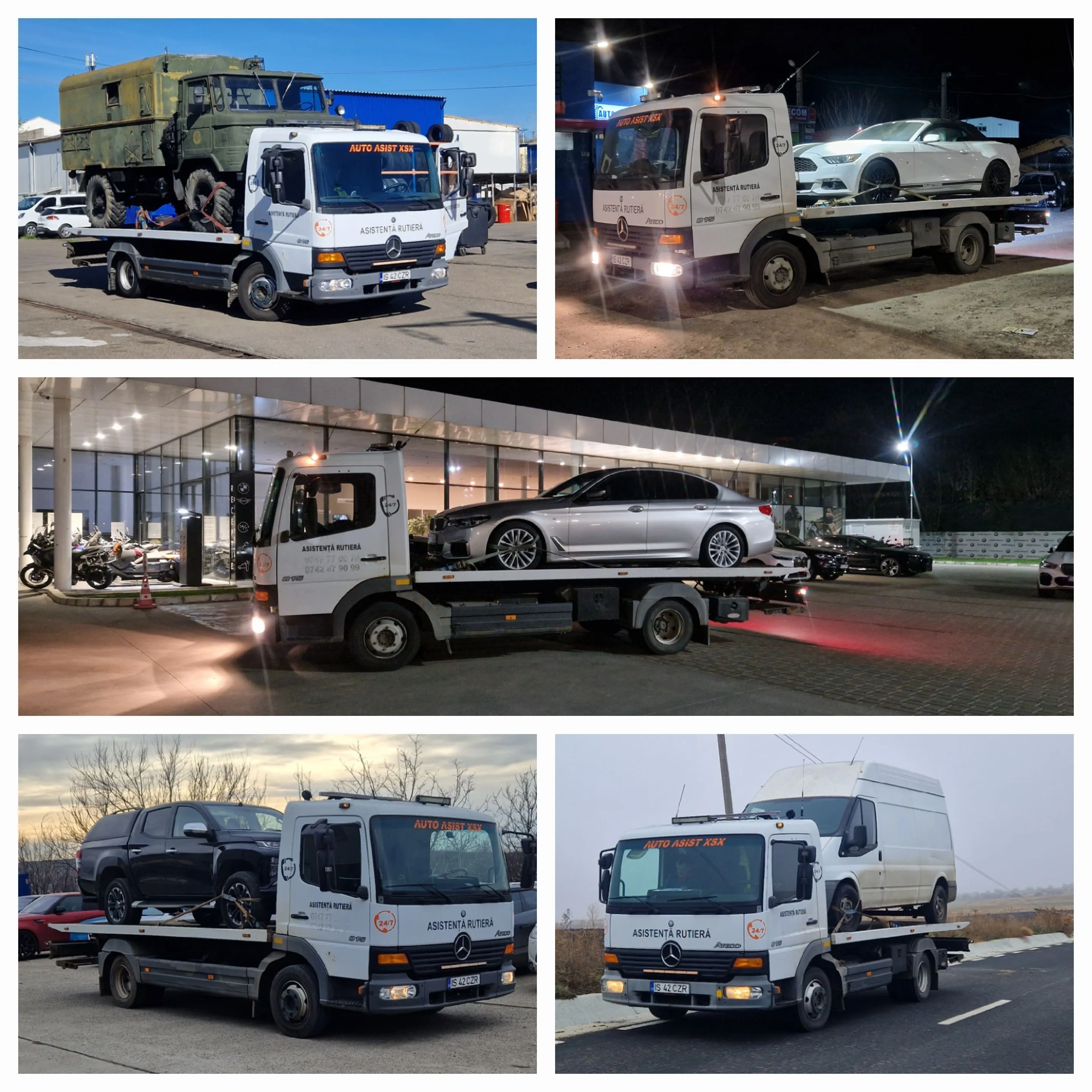 Tractări auto platformă utilaje Iași 